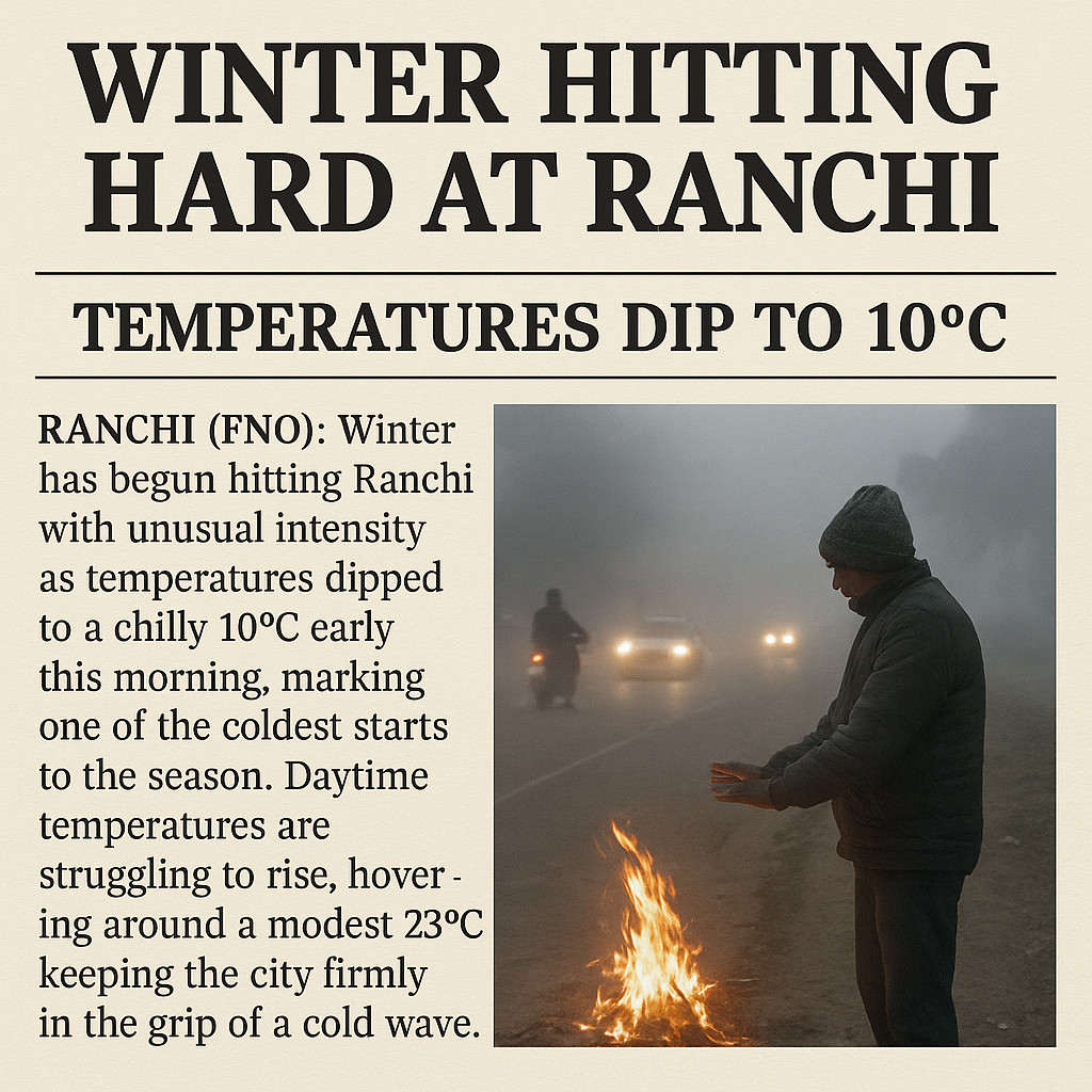 November Closes With a Sharp Winter Chill in Ranchi