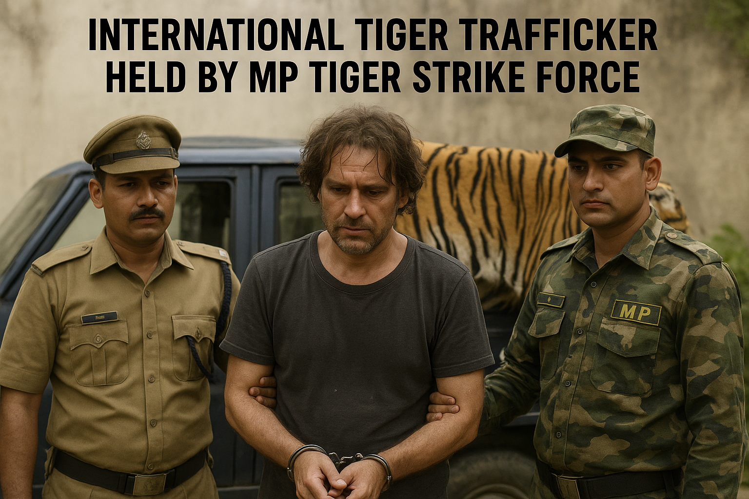 INTERNATIONAL TIGER TRAFFICKER HELD BY MP TIGER STRIKE FORCE