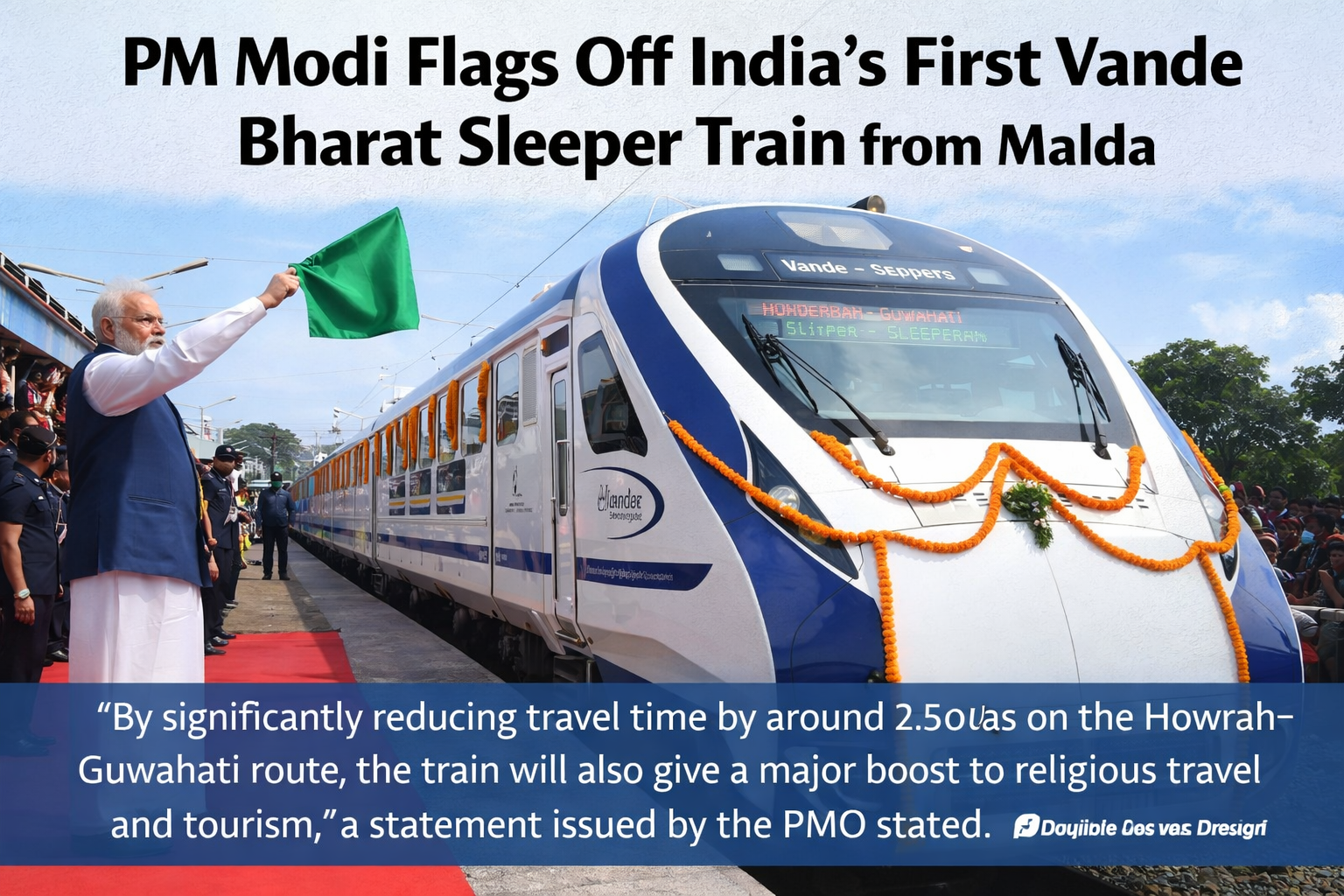 PM Modi Flags Off India’s First Vande Bharat Sleeper Train from Malda