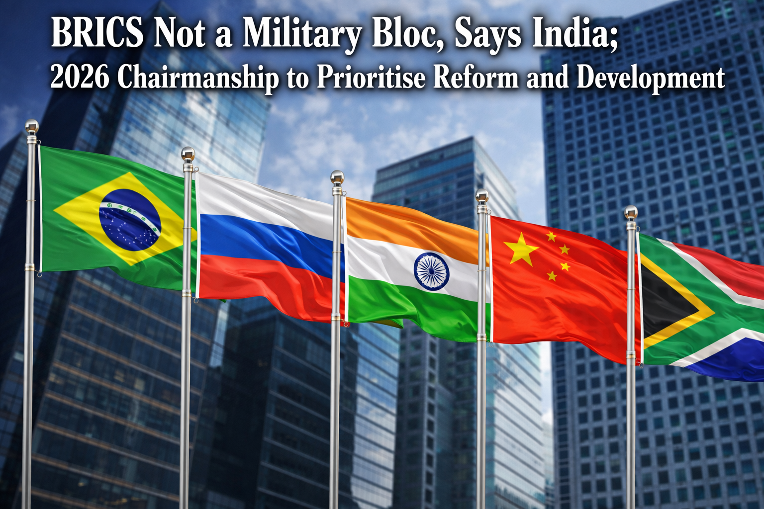 BRICS Not a Military Bloc, Says India; 2026 Chairmanship to Prioritise Reform and Development