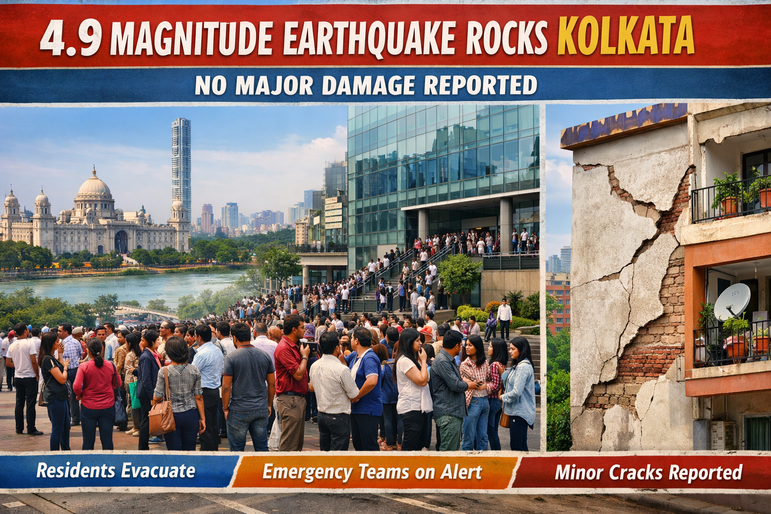4.9 Magnitude Earthquake Shakes Kolkata, No Major Damage Reported