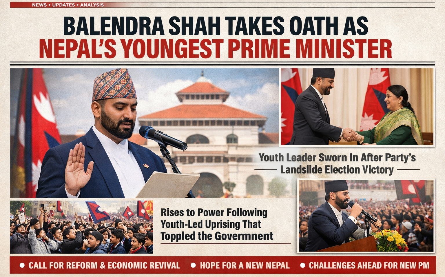 Balendra Shah Takes Oath as Nepal’s Youngest Prime Minister